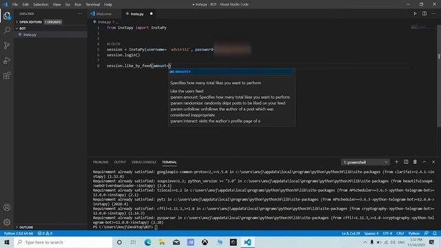 [Part 2] Grow Instagram account using BOT with 5 lines of Python Language. смотреть онлайн