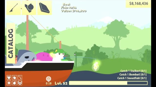 Cat Goes Fishing - Catch Piercer, Furrow, Lampis, Ghast, Swaller, Dragon Fish And Koin