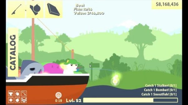 Cat Goes Fishing - Catch Piercer, Furrow, Lampis, Ghast, Swaller, Dragon Fish and Koin