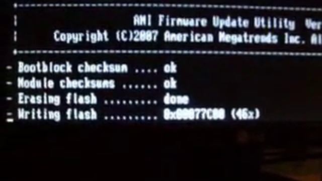 Updating BIOS on ECS A780GM-A in MS-DOS смотреть онлайн