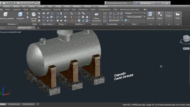 Deposito 3d David Zarauza Autodesk AutoCAD 2018 смотреть онлайн