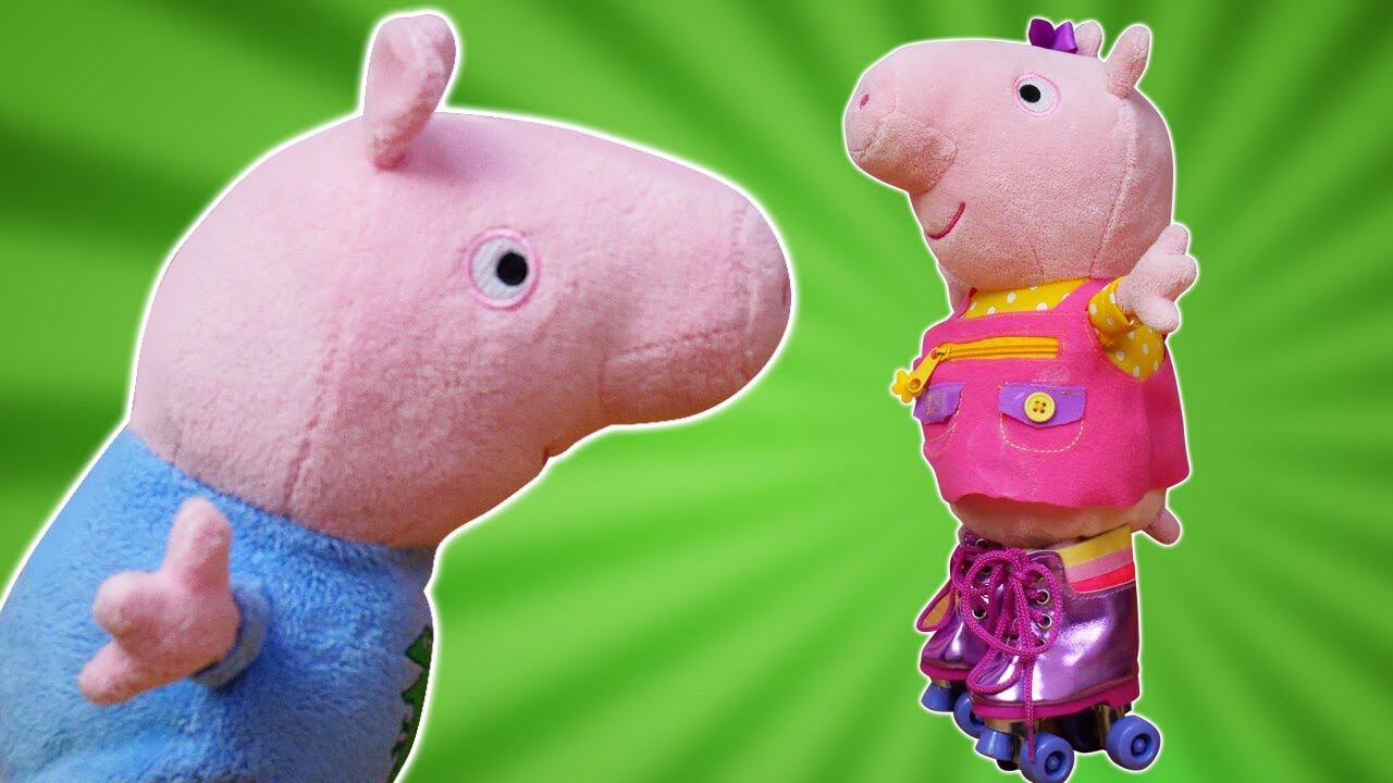 Свинка Пеппа и ролики - Смешные видео про игрушки Свинка Пеппа на русском языке смотреть онлайн