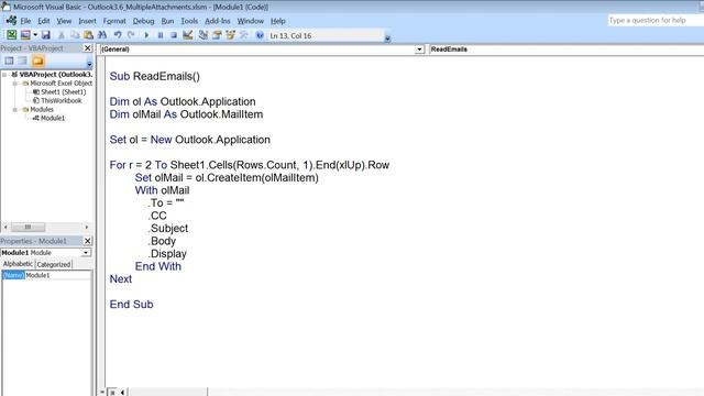 Bulk emails using outlook and excel macro(vba) | Lecture 12 смотреть онлайн