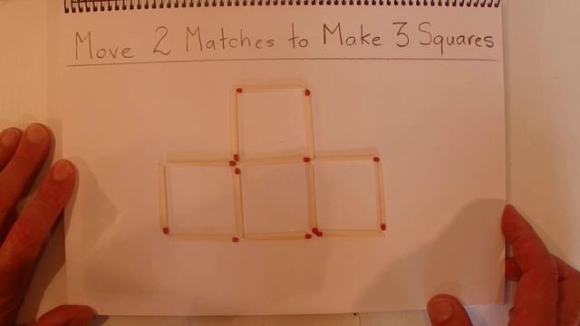How to Solve the Match Stick Puzzle - Move 2 Matches to Make 3 Squares - Plus Solution смотреть онлайн