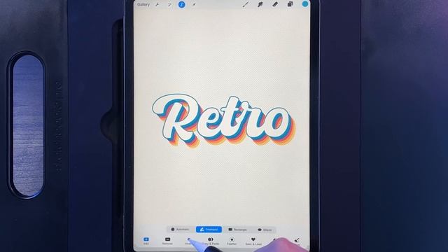 #65 Retro Font 3 COLOUR OPTIONS - Procreate tutorial смотреть онлайн
