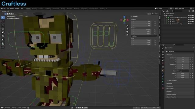 Scraptrap | Free Minecraft Fnaf Blender Rig! смотреть онлайн