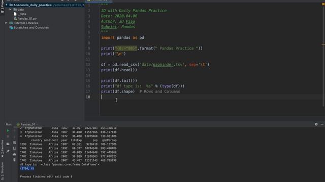 JD with Daily Pandas Practice ( PyCharm) смотреть онлайн
