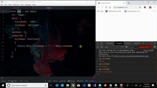 Let's Learn VueJS #5 - Computed Properties смотреть онлайн