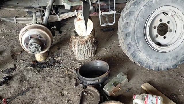 газ 66 полный привод. не растормаживаются передние колодки