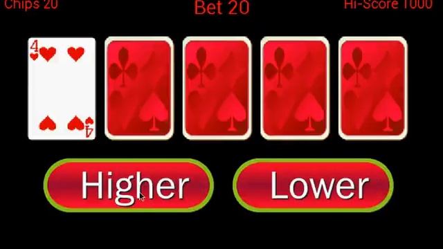 Higher or Lower, another classic card game from GalaticDroids смотреть онлайн