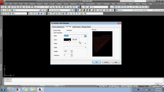 AutoCAD Land Desktop 6 Contour Style Manager смотреть онлайн