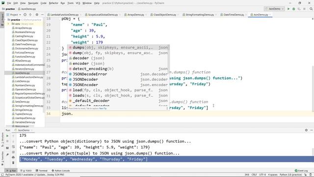 Python Tutorial for Beginners | JSON in Python смотреть онлайн