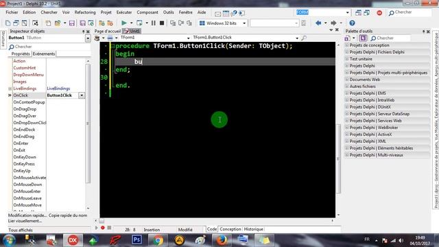 Rad Studio Delphi 002 Button - 001 OnClick смотреть онлайн