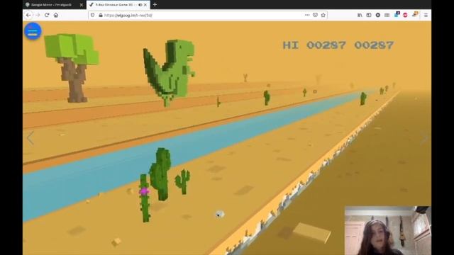 How to play 3D Google T Rex Run Game! смотреть онлайн