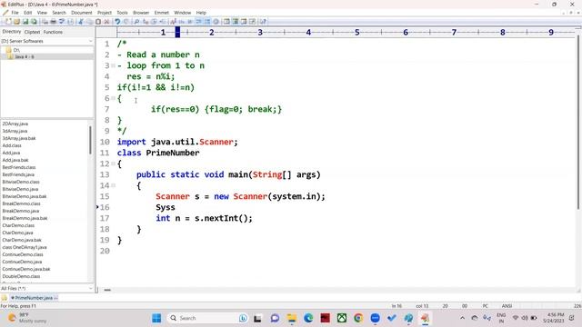 Java tutorial - Prime Number live code - java full stack by lokesh jammgani #hyderabad смотреть онлайн