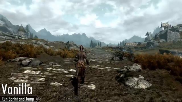 Skyrim Mod Feature: Run Sprint and Jump - Animation Mod смотреть онлайн