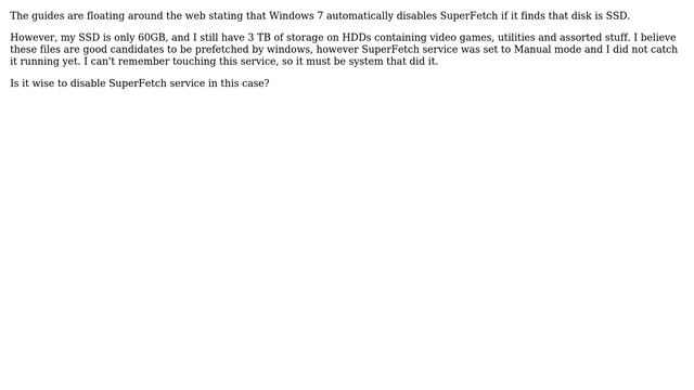 Windows SuperFetch service for SSD + HDD mixed systems смотреть онлайн