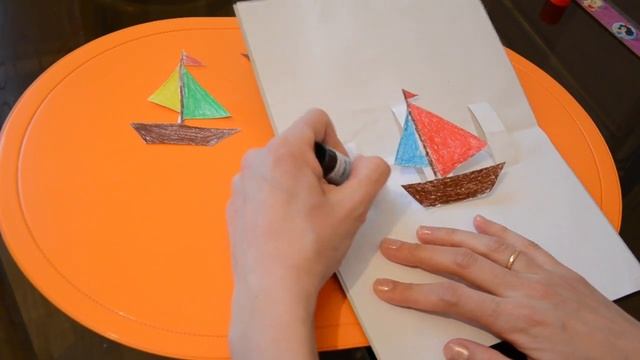 Открытка на 23 февраля 3D своими руками на морскую тему