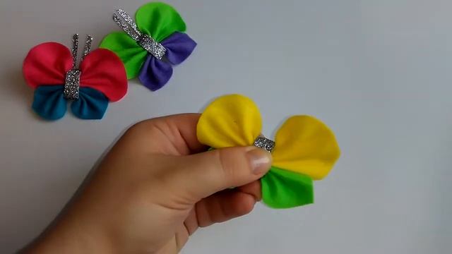 МК: Зажим "Бабочка из фетра" за 5 мин/DIY: Hairclip Felt Butterfly in 5 min смотреть онлайн