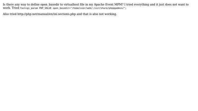 PHP-FPM open_basedir not working with Apache 2.4 смотреть онлайн