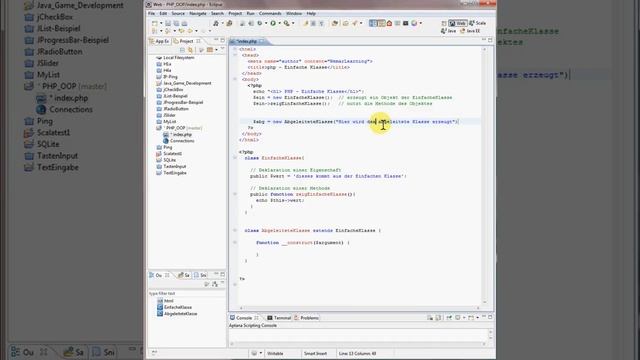 php oop extends Oberklasse 002 смотреть онлайн