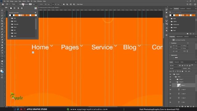 Agency Website Landing Page Design In PSD | Photoshop Tutorial