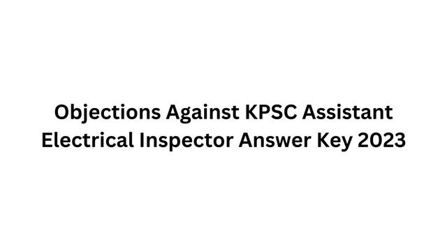KPSC Assistant Electrical Inspector Answer Key 2023 PDF Download смотреть онлайн