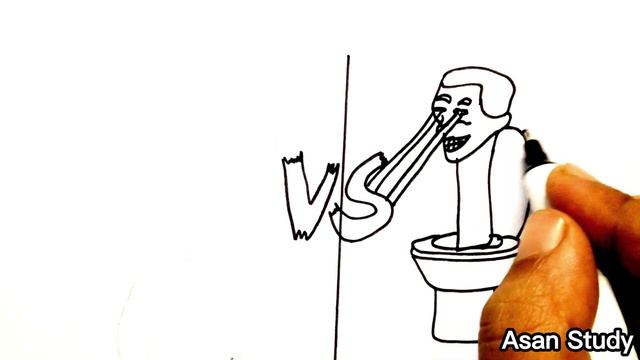Draw Skibidi Toilet vs Cameraman - Skibidi Toilet Drawing смотреть онлайн