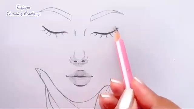 Esey way to draw a face ||pencil sketch for beginners|| смотреть онлайн
