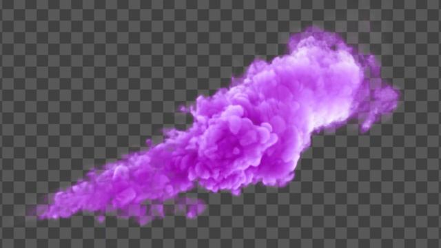 Purple Color Smoke 4K Transparent Background