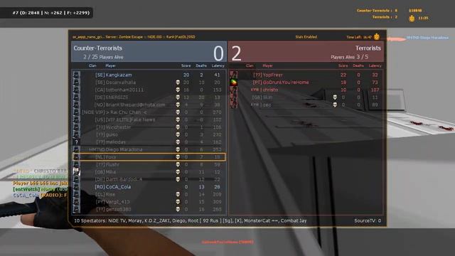 Counter Strike Source - Zombie Escape Nemesis Mod on ze_aepp_nano_grid2_b2s map смотреть онлайн