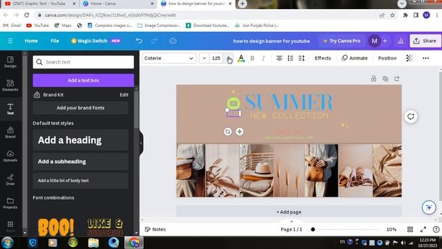 How to design banner for youtube ? Part 16 | Graphic Designing Full course by MRS DESIGNER #canva смотреть онлайн