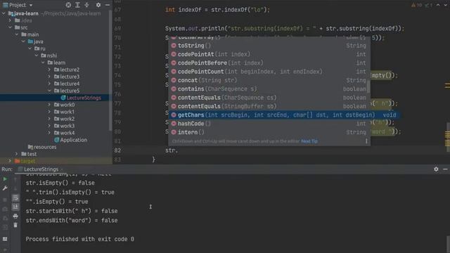 Java Backend (1 курс) - Строки. смотреть онлайн