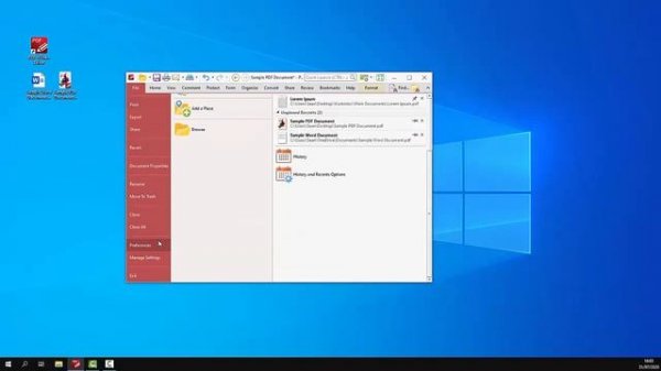 Converting Microsoft Word Documents to/from PDF format in PDF-XChange Editor.