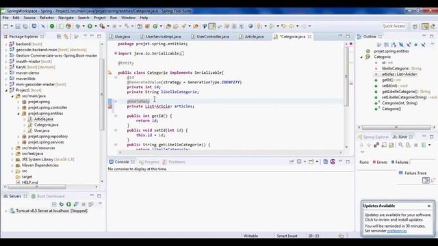 Spring boot : Les relations ManyToOne et OneToMany смотреть онлайн