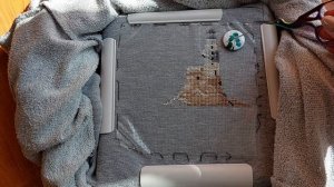 Вышивка на одежде: как вышивать на водорастворимой канве. Наталья Широких Маяк мыса Анива