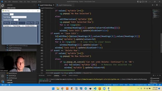 PySimpleGUI Tips - Table Row Edit and Delete смотреть онлайн
