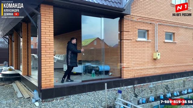 Безрамное остекление террасы или веранды загородного дома! смотреть онлайн