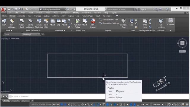 198 (INSERT TOOL) HYPERLINK COMMAND IN AUTOCAD, INSERT HYPERLINK DIALOG BOX OPTIONS смотреть онлайн