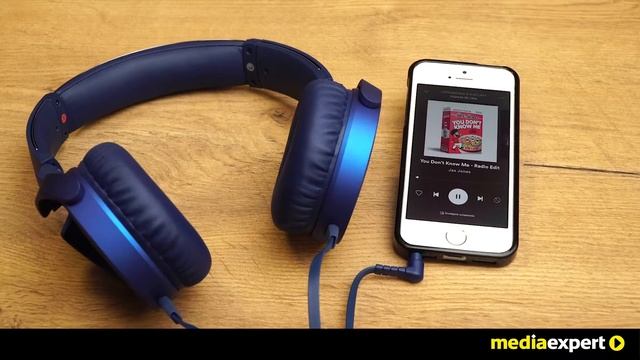 Słuchawki nauszne SONY MDR-XB550APL z mikrofonem Niebieski смотреть онлайн