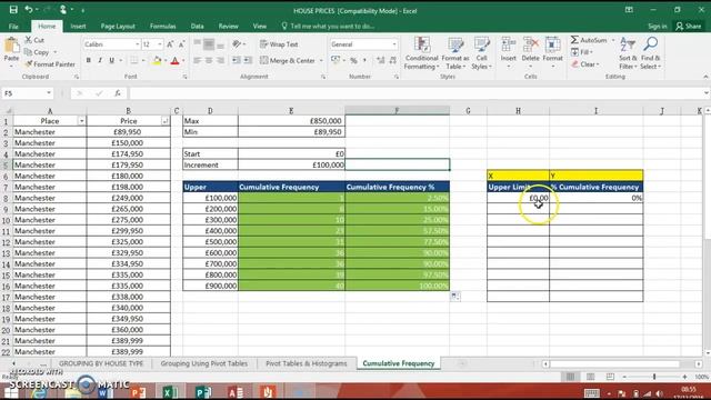 Creating Cumulative Frequency in Excel смотреть онлайн
