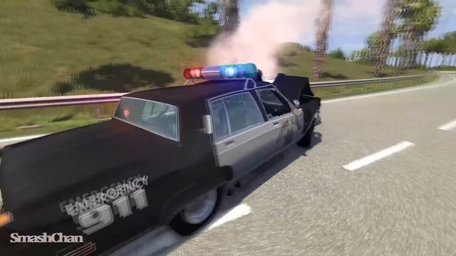 Police Car Chases #24 - BeamNG DRIVE | SmashChan смотреть онлайн