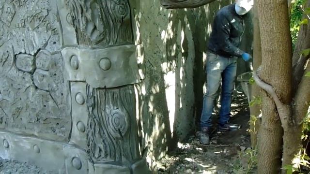 Как оформить забор, фасад дома, декоративный камень. Fence decoration. Decorative rock. Art concret смотреть онлайн