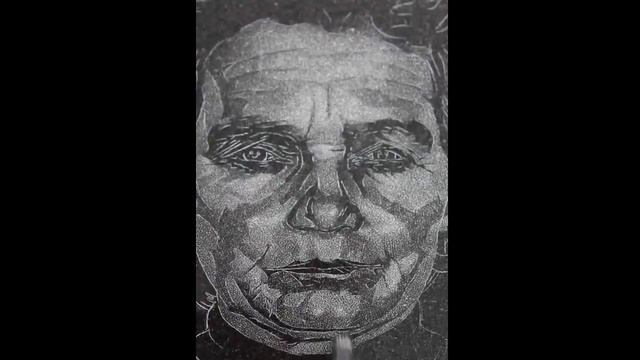 Гравировка по граниту (рисование портрета на памятнике) смотреть онлайн