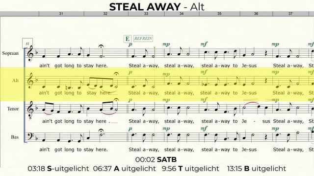 Steal away, Negro spiritual oefenvideo Liedertafel Echo der Duinen, gemengd koor uit Loon op Zand, смотреть онлайн