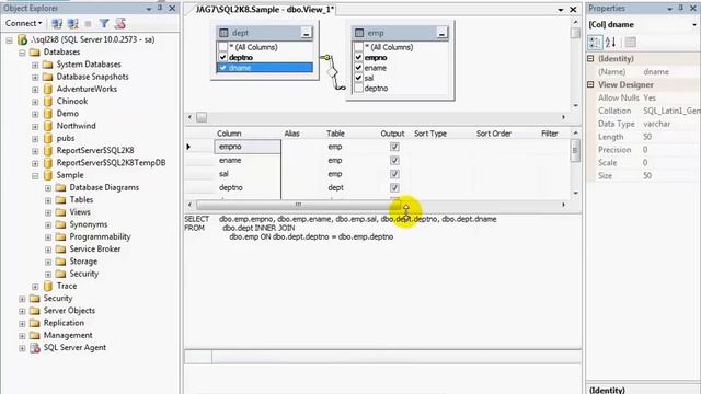 10-How to create a view using Microsoft SQL Server Management Studio смотреть онлайн