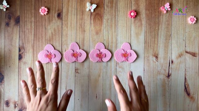 DIY Felt Orchid Flower | DIY Easy Paper Flowers | How to make paper orchid flower @VENTUNOART смотреть онлайн