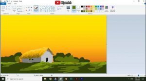 How to Draw in Ms Paint | drawing in paint in computer | paint in computer | scenery drawing