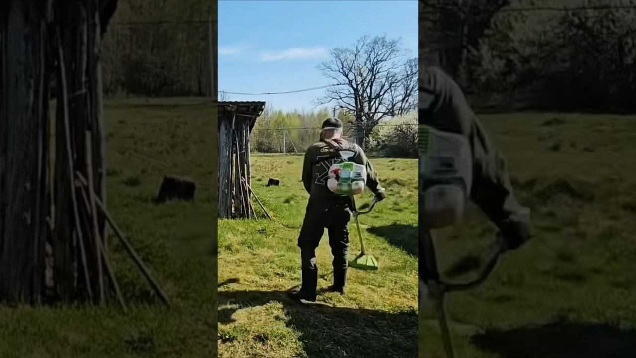 Мощный триммер с жестким приводом. REDVERG RD-GB255 смотреть онлайн