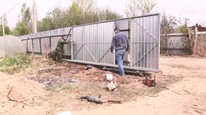 ?Откатные ворота на винтовых сваях: монтаж и установка от Vorota750